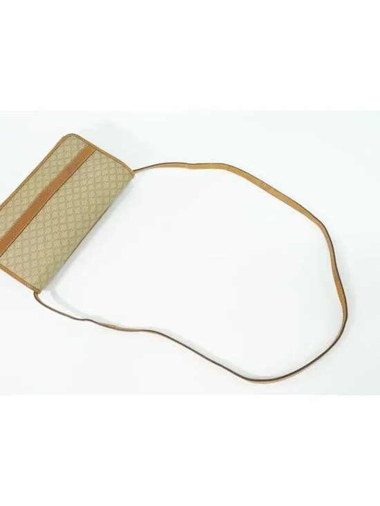 Celine Macadam 2-Way Shoulder Bag Clutch Pochette Beige - Picture 4 of 9